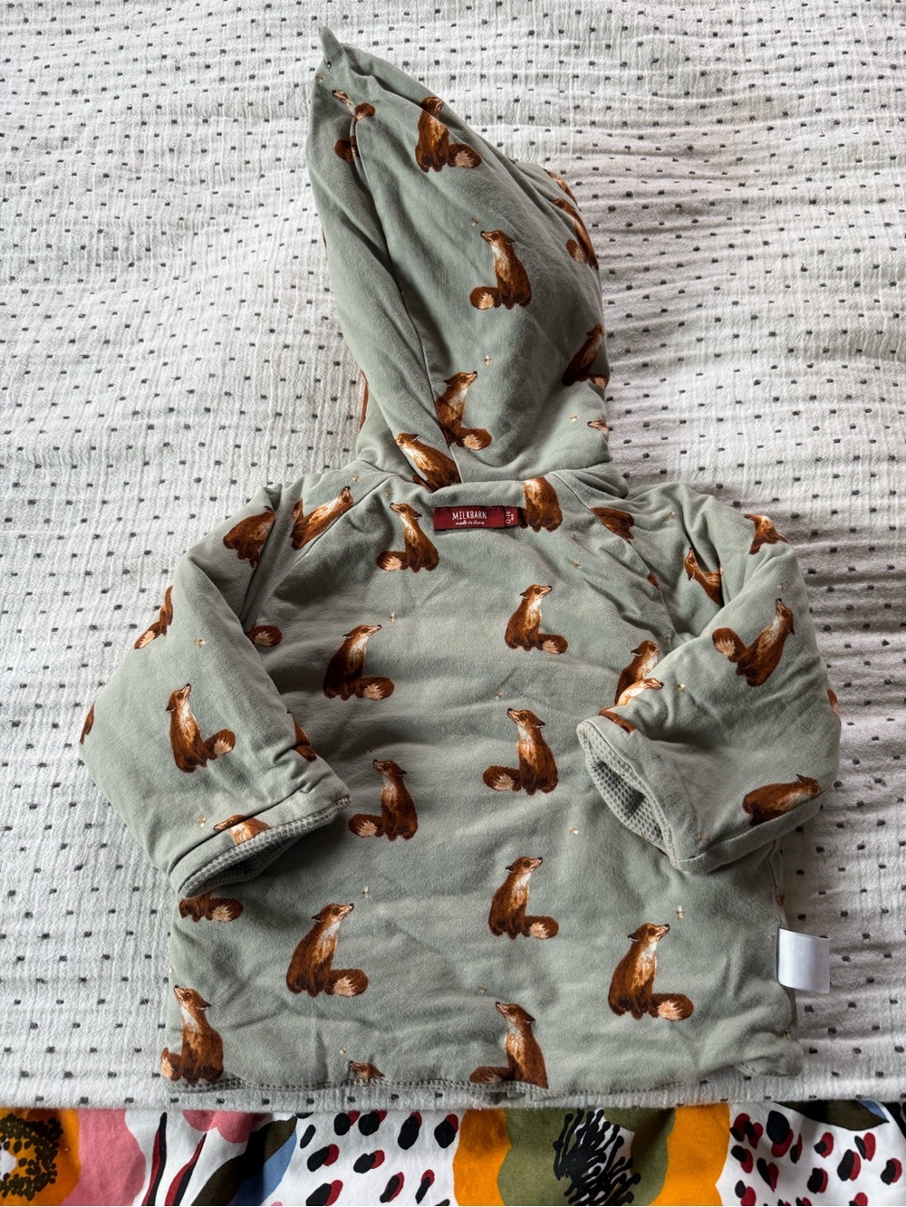 Milk Barn Reversible Zip-Up Jacket | Fox + Dragonfly | 12–18M - Picture 3 of 5